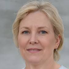 Joyful White AI-Generated Faces with Blond Hair and Blue Eyes