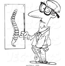 More sketches take a peek at some of the sketches created by our users, are you a sketchite? Vector Of A Cartoon Chiropractor By A Spine Chart Coloring Page Outline By Toonaday 22380