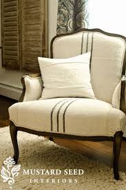 Grain Sack Chair Miss Mustard Seed Upholstered Chairs Diy Dining Chair Upholstery Upholstered Chairs
