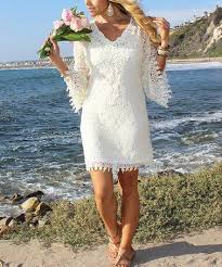 Short Wedding Dresses Loving This White Beach Goddess Crochet Shift Dress Plus Too On Zulily Zuli Youfashion Net Leading Fashion Lifestyle Magaz Short Wedding Dress 2nd Wedding Free wedding gown crochet doll patterns. beach goddess crochet shift dress