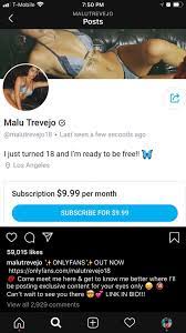 Maybe you would like to learn more about one of these? Black Uchiha On Twitter Malu Trevejo Just Posted She Opened A Onlyfans After Turning 18 Last Week Bro The Comment Section