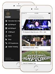 The college football app gives you the time, channel, rosters, and updated scores for the games you're watching. Through App Fans Discover New Experiences At The College Football Playoff National Championship Front Office Sports