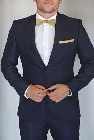 Black And Gold Vest And Bow Tie Navy Blue Suit With Gold Bow Tie Navy Blue And Gold Wedding Navy Gold Wedding Wedding Suits Men
