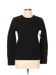 details about nwt enza costa women black wool pullover sweater lg