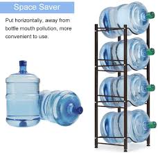 A gallon of water weights 8 pounds. Buy 4 Tier Water Cooler Jug Rack 5 Gallon Water Bottle Storage Rack Jug Holder Heavy Duty Bottle Buddy Bronze Online In Indonesia B089nf1y49