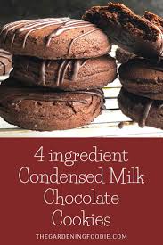 These 4 Ingredients Condensed Milk Chocolate Cookies Are A Quick And Easy Bake Made In 2020 Milk Recipes Dessert Condensed Milk Recipes Desserts Quick Cookies Recipes