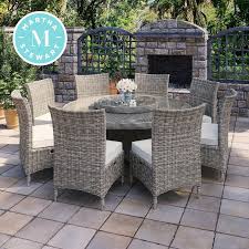 Martha stewart everyday patio slings | martha stewart living patio slings. Martha Stewart 15pkdr Hig309 Be1gl Highfield 89 Inch 9 Piece Aluminum Frame Brown Round Patio Dining