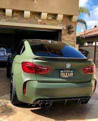 Bmw F16 X6m Matte Green Hulkx6m Bwm Series Bmw Bmw X6 Bmw Cars