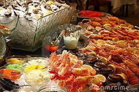 Seafood is a great choice for an aussie christmas lunch! Christmas Seafood Buffet Seafood Buffet Yummy Seafood Cold Meals