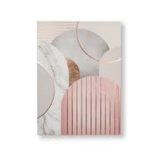 Elisabeth fredriksson golden geo 2'x4' wallpaper $127.00. Pink And Grey Art Deco Geo Printed Canvas Abstract Wall Art 20 In X 28 In 107992 The Home Depot