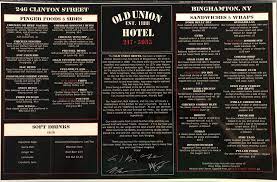 While you stay in occidental, you must experience the food from the union hotel. Online Menu Of The Old Union Hotel Restaurant Binghamton New York 13905 Zmenu
