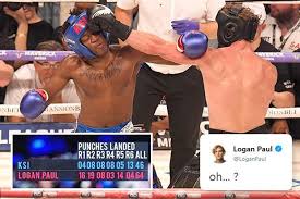 Ksi Vs Logan Paul Us Youtube Star Shares Punch Stats Which Reveal He Should Have Won Fight All World Report