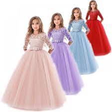 Kids Flower Girls Wedding Dress For Girl Party Dresses Lace Princess Summer Teenage Children Princess Dress 8 10 12 14 Years Girls Party Dress Wedding Flower Girl Dresses Flower Girl Dresses
