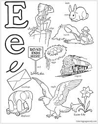 The front is their mini anchor chart/ letter crafts for both lower case and upper case. Words That Start With Letter E Coloring Pages Alphabet Coloring Pages Coloring Pages For Kids And Adults