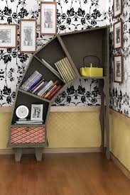 Handcrafted half circle wall rack w 6 hooks hammered steel. 22 Extremely Creative Bookshelves