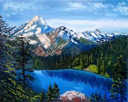 Banff Painting Rocky Mountains Original Art Moraine Lake Wall Etsy In 2021 Mountain Landscape Painting Lake Painting Oil Painting Landscape
