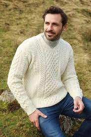 Keep warm as the weather changes with these great styles from overstock your online men's clothing store! Unicef Market Men S Irish Aran Islands Wool V Neck Sweater Cliffs Of Inis Mor