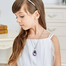 GHSDFBB 2 Pcs Collier Princesse Sofia the First et Elena, Collier en Forme  de Larme, Cadeau Magique pour Filles