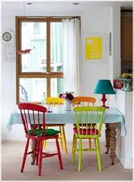 Small Dining Room Ideas With Nice Colorful Concept Colorful Dining Chairs With Colorful Cushion Dining Room Small Small Dining Room Set Colored Dining Chairs