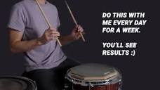 How to play a rebound stroke/free stroke on the drums (this ...
