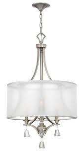 Fredrick Ramond Fr45606bni Mime Small 3 Lamp Brushed Nickel Drum Pendant Lighting Fr 45606bni