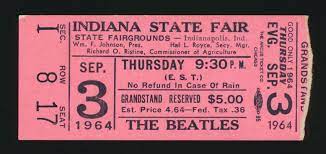 Beatles Ticket The Beatles Fair Concerts Beatles Vintage