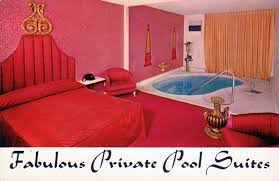 Vintage 60s Interior Of A Private Pool Suite At The Golf Country Club Motor Hotel Las Vegas Nevada Vintage Interiors Vegas Hotel Rooms Interior