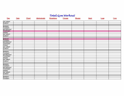 40 Effective Workout Log Calendar Templates Template Lab