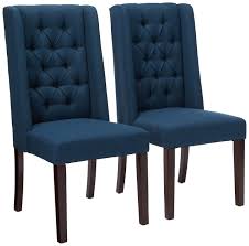 Christopher Knight Home Billings Tufted Navy Blue Fabric Dining Chairs Set Of 2 Dining Chairs Fabric Dining Chairs Black Dining Chairs