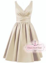 Check spelling or type a new query. Bridget Mink Gold 50 S Satin Bridesmaid Wedding Knee Length Dress Uk Sizes 6 18 Short Bridesmaid Dresses Prom Dresses Short Short Dresses