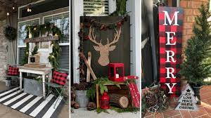 Diy Rustic Farmhouse Style Christmas Front Porch Decor Ideas Front Door Dec Front Porch Christmas Decor Farmhouse Style Christmas Farmhouse Christmas Decor