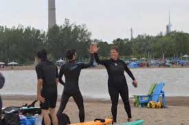 Woodbine beach, until the 1950s, was nothing more than a deserted woodlot on the shores of lake woodbine beach is busy and alive with children at the playground, beach volleyball and family. Surf Lessons At Woodbine Beach Picture Of Surf The Greats Toronto Tripadvisor