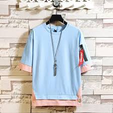 men s summer o neck polyester short sleeved t shirt giyim
