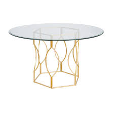Add style to your home, with pieces that add to your decor while providing hidden storage. Gold Leafed Hexagon Dining Table Base Only Dining Table Bases Dining Table In Kitchen Geometric Table