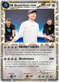 Make a fake pokémon card with a digital card maker. Pokemon Mr Beast And Crew