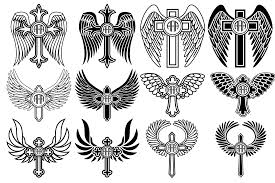 Download Cross With Wings Graphic By Yulnniya Creative Fabrica PSD Mockup Templates