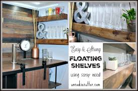 Floating Shelves Diy For The Home Bar Nook Uncookie Cutter The short computer area big floating tech shelf idea floating shelves diy for the home bar