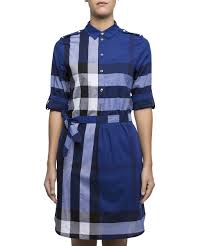 Burberry Women S Blue Cotton Dress Modesens Burberry Women Blue Cotton Dress Cotton Dresses