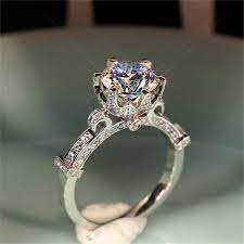 100 925 Sterling Silver Bridal Wedding Bijouterie Rings For Women Wineglass Ring Cubic Zirconia Charms Engagement Fine Jewelry Affiliate