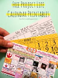 Two Forty Six Project Life Calendar Printables Project Life Freebies Project Life Scrapbook Life Calendar