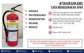 Penggunaan alat pemadam api dewasa ini sudah merata dan digunakan di banyak tempat seperti gedung perkantoran, rumah sakit, pabrik, pusat perbelanjaan, pasar, bangunan bertingkat, apartemen, hotel, restoran, dan lainnya. Bpbd Dki Jakarta On Twitter Tahukahkamu Cara Menggunakan Apar Sebenarnya Sangat Mudah Siapapun Dapat Melakukannnya Berikut Ini Adalah Tahapan Cara Menggunakan Alat Pemadam Api Ringan Yang Baik Dan Benar Edukasibpbdjkt Operasisiagaibukota Https