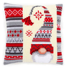 Christmas Elf 2 Vervaco Chunky Cross Stitch Cushion Kit