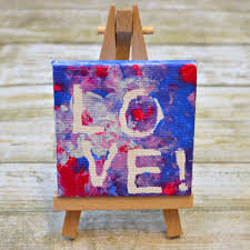Miniature Love Canvas Art Amy Latta Creations Sounds too easy, but art doesn't need to be complex to be awesome! miniature love canvas art amy latta