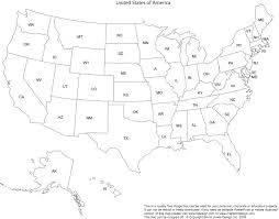 Map of the united states showing the 50 states, the district of columbia and the 5 major u.s environmental issues. Us And Canada Printable Blank Maps Royalty Free Clip Art Download To Your Computer Jpg