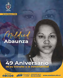 El 4 de febrero de 1976, hace 49 años, cayó en combate la compañera Mildred  Abaunza en la Colonia Centroamérica, ciudad de Managua, fue militante del  Frente Sandinista de Liberación Nacional y