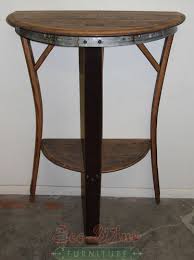 Wine Barrel Half Moon Table Tall Half Moon Table Wine Barrel Table