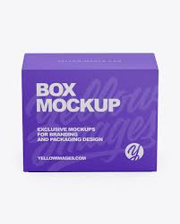 Paper Box Mockup In Box Mockups On Yellow Images Object Mockups