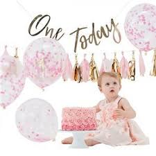 One Today Cake Smash Set Roze Super Gaaf Voor Jou Cake Smash Foto S Alles Wat Je Nodig Heb In 1 Pakket Cake S Confetti Ballonnen Roze Taart Feestartikelen