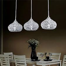 I lampadari moderni sono un elemento caratterizzante per l'intero arredamento della propria abitazione. Feekenbu Lampadario Moderno A Sospensione A 3 Luci A Soffitto Per La Cucina Con Pendenti In Cristallo