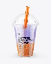 Download Fruit Bubble Tea Cup Mockup In Cup Bowl Mockups On Yellow Images Object Mockups PSD Mockup Templates